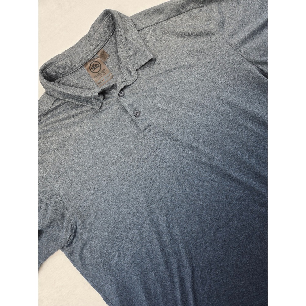Stormtech Performance Polo Shirt Mens Medium Gray Blue Ombre H2X Dry